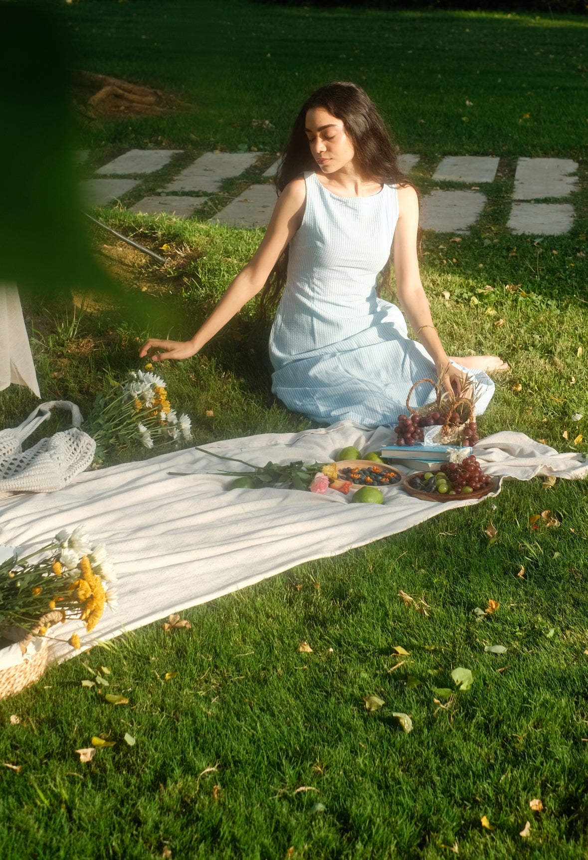 The baby blue dress