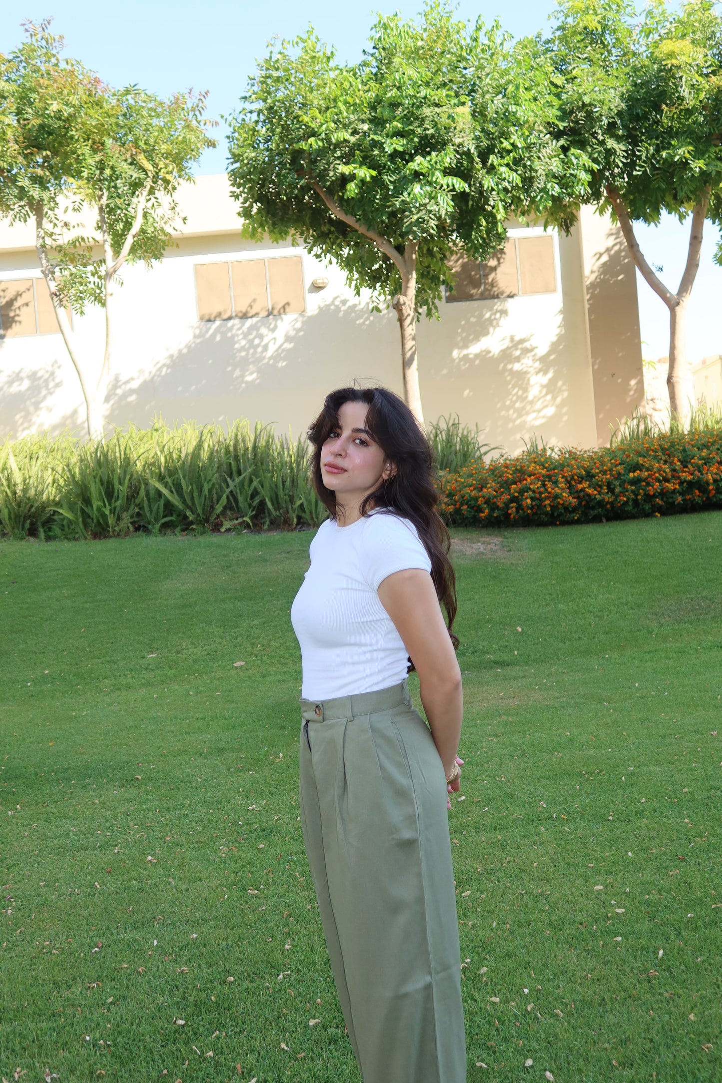 The Olive Linen Pants
