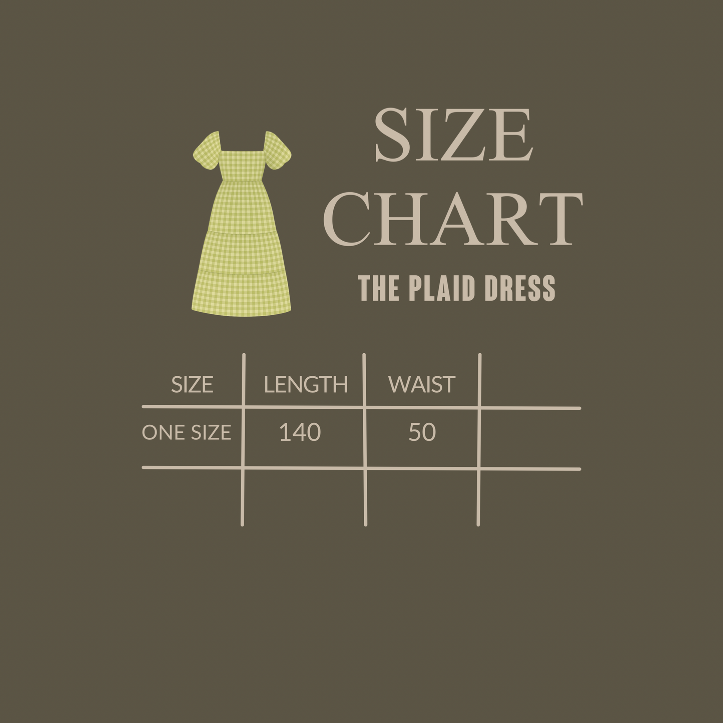 The green plaid dress