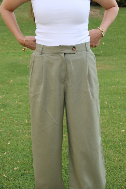 The Olive Linen Pants