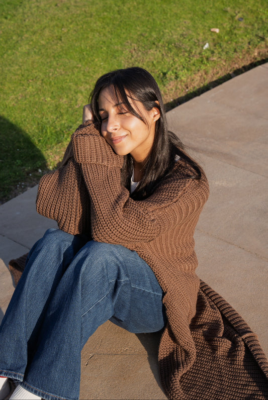 The Brown Knit Cardigan