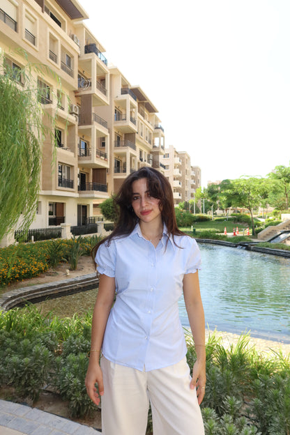 Tie-back blouse