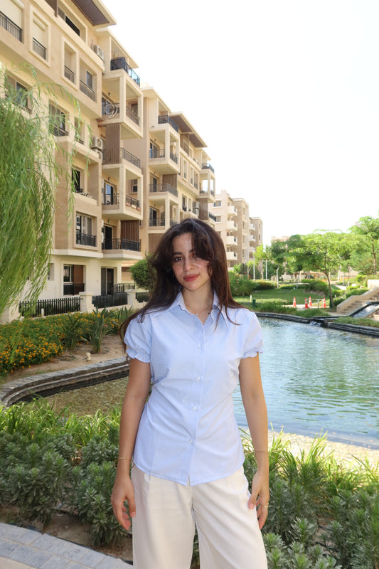Tie-back blouse