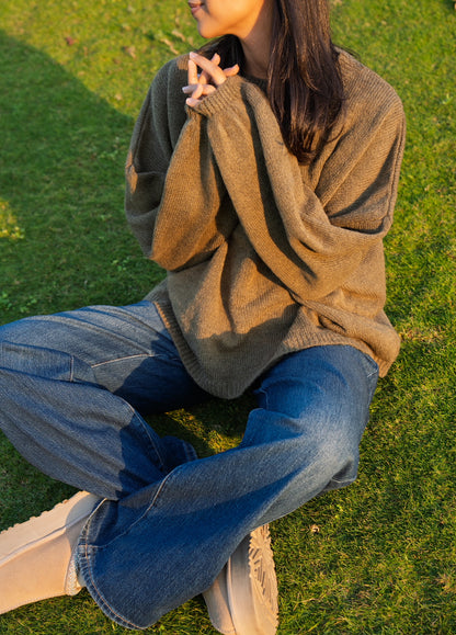 The Olive Puffy Sweater