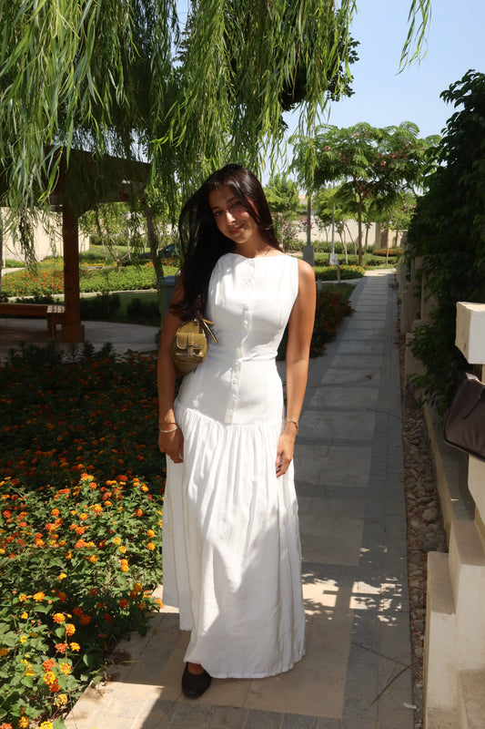 The white summer dress