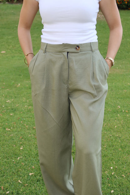 The Olive Linen Pants