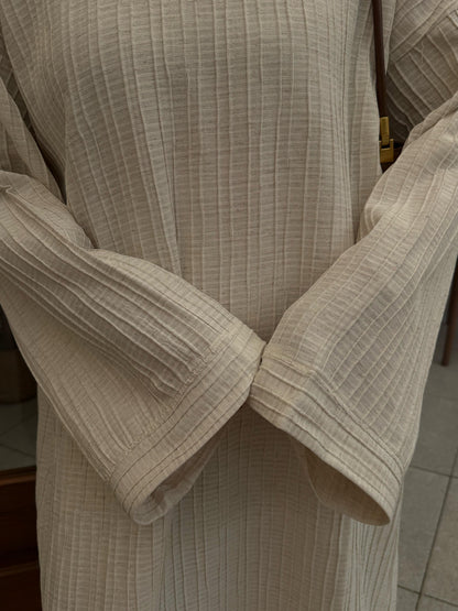 The cremè linen dress
