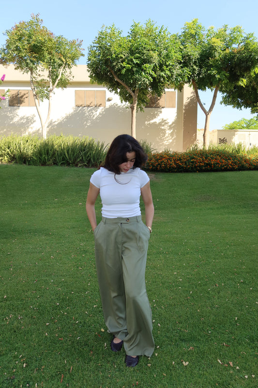 The Olive Linen Pants