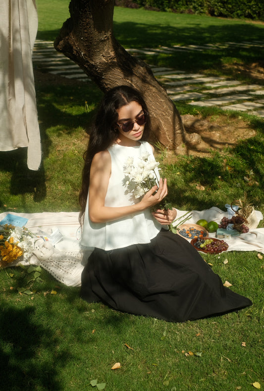 The white linen top
