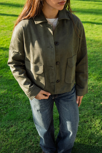 The Olive Suede Jacket