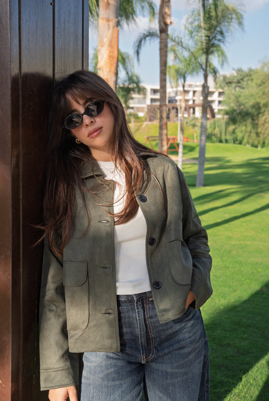 The Olive Suede Jacket