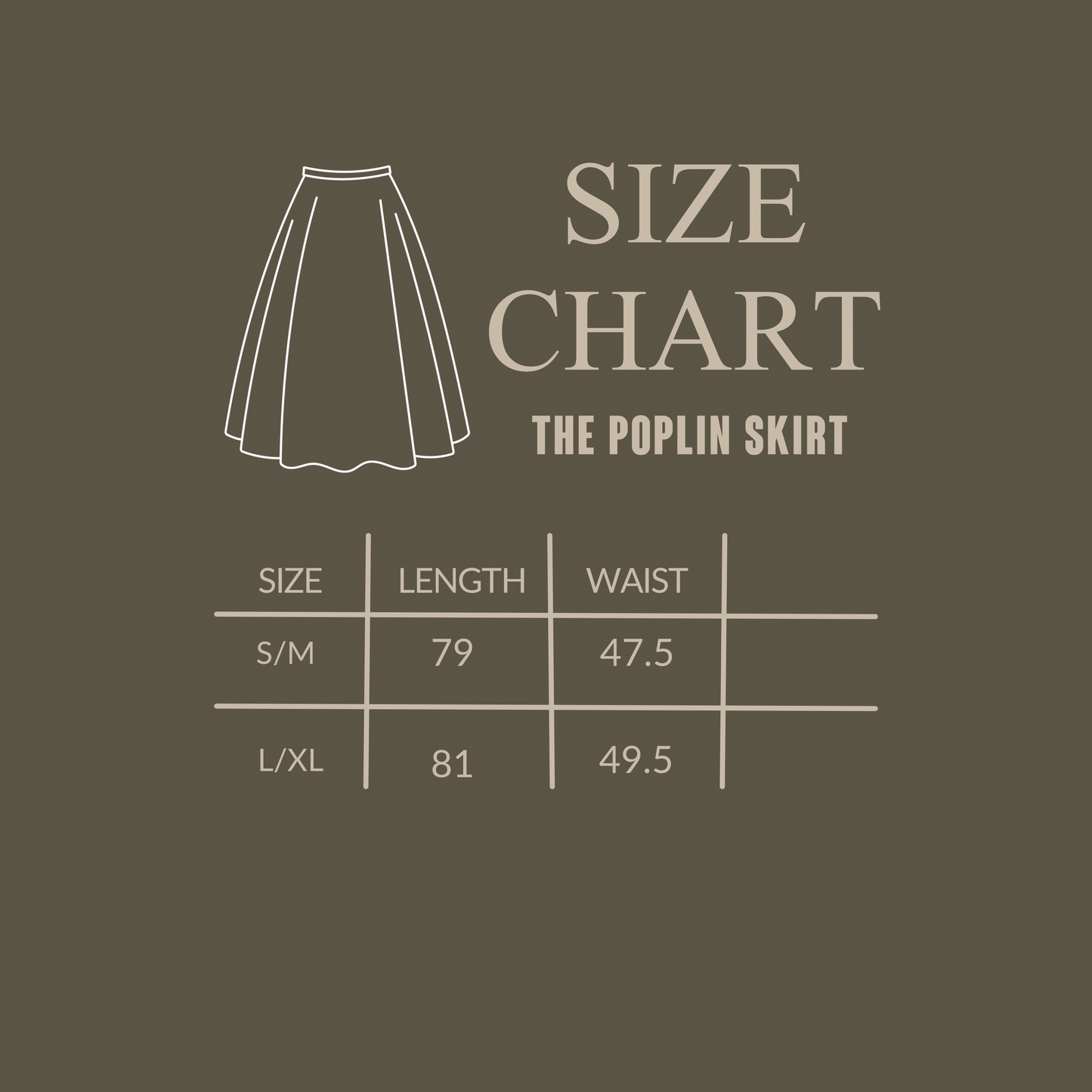 The black poplin skirt