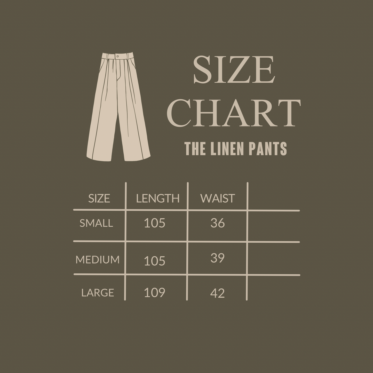 The beige linen pants