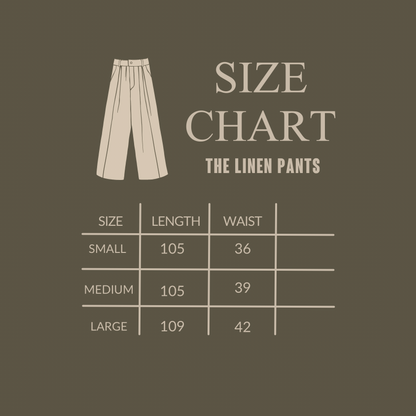The beige linen pants